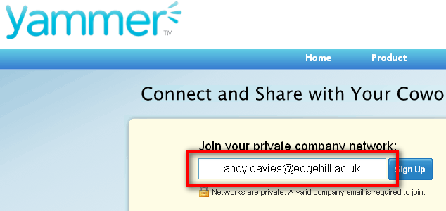 Sign Up Screen