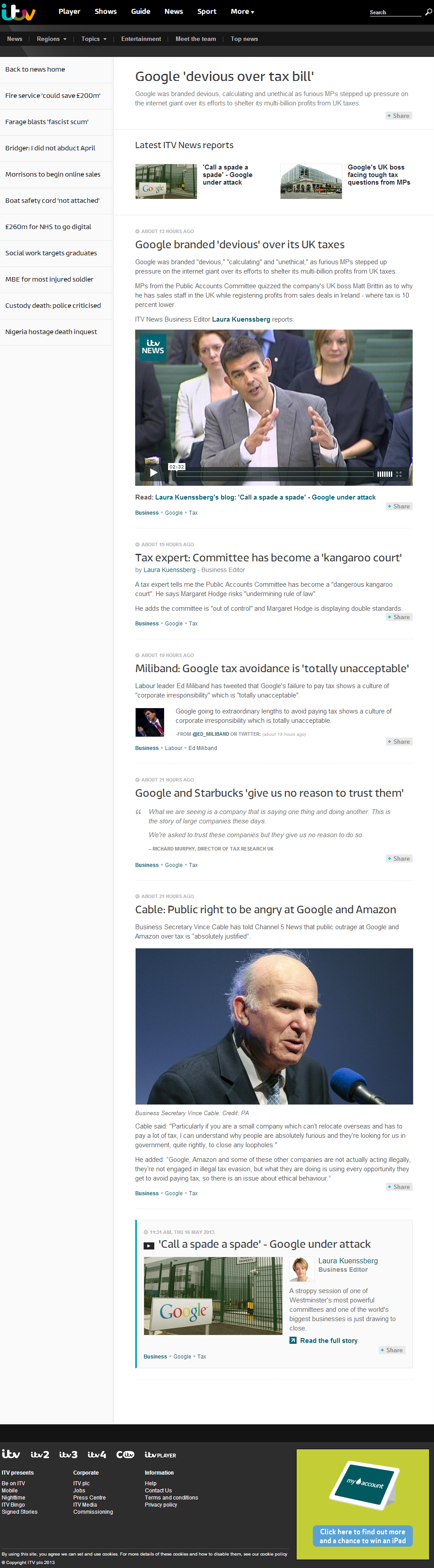 Google 'devious over tax bill' - ITV News(5)