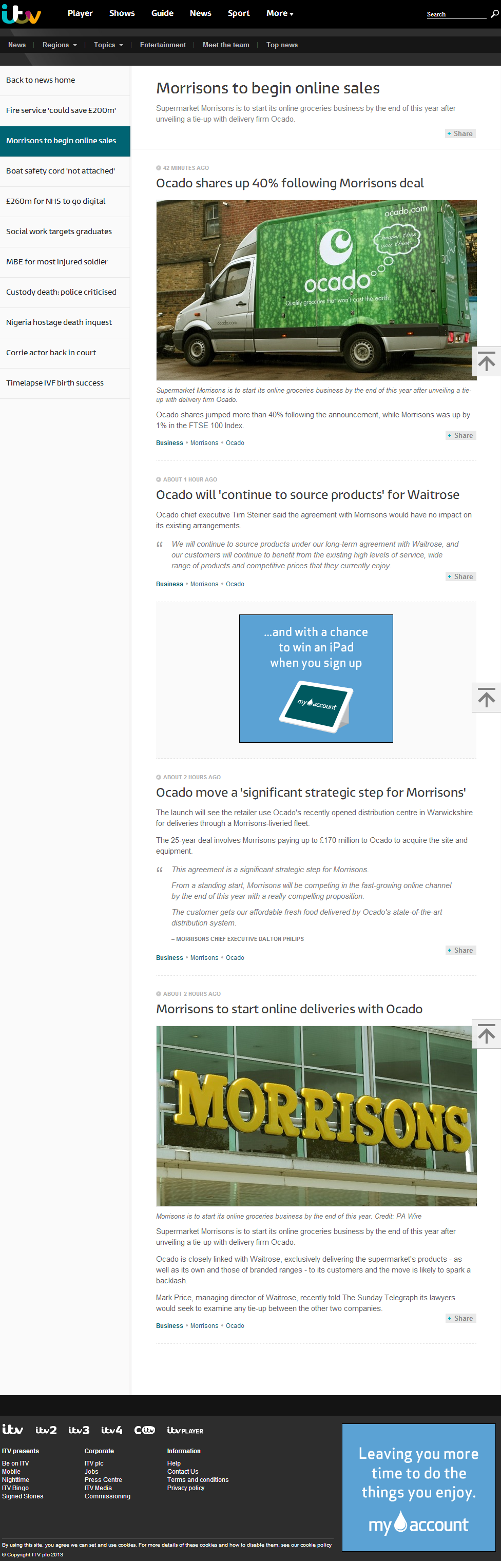 Morrisons to begin online sales - ITV News(1)