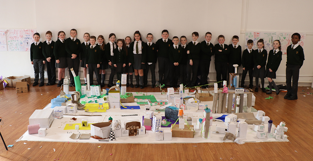 Edge Hill animation students undertaking schools workshop at Chapel Gallery