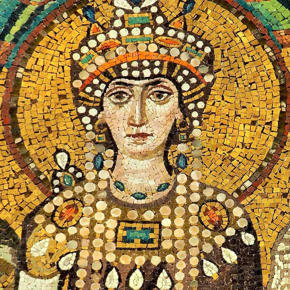 Mosaic of Theodora, empress of the Byzantine Empire