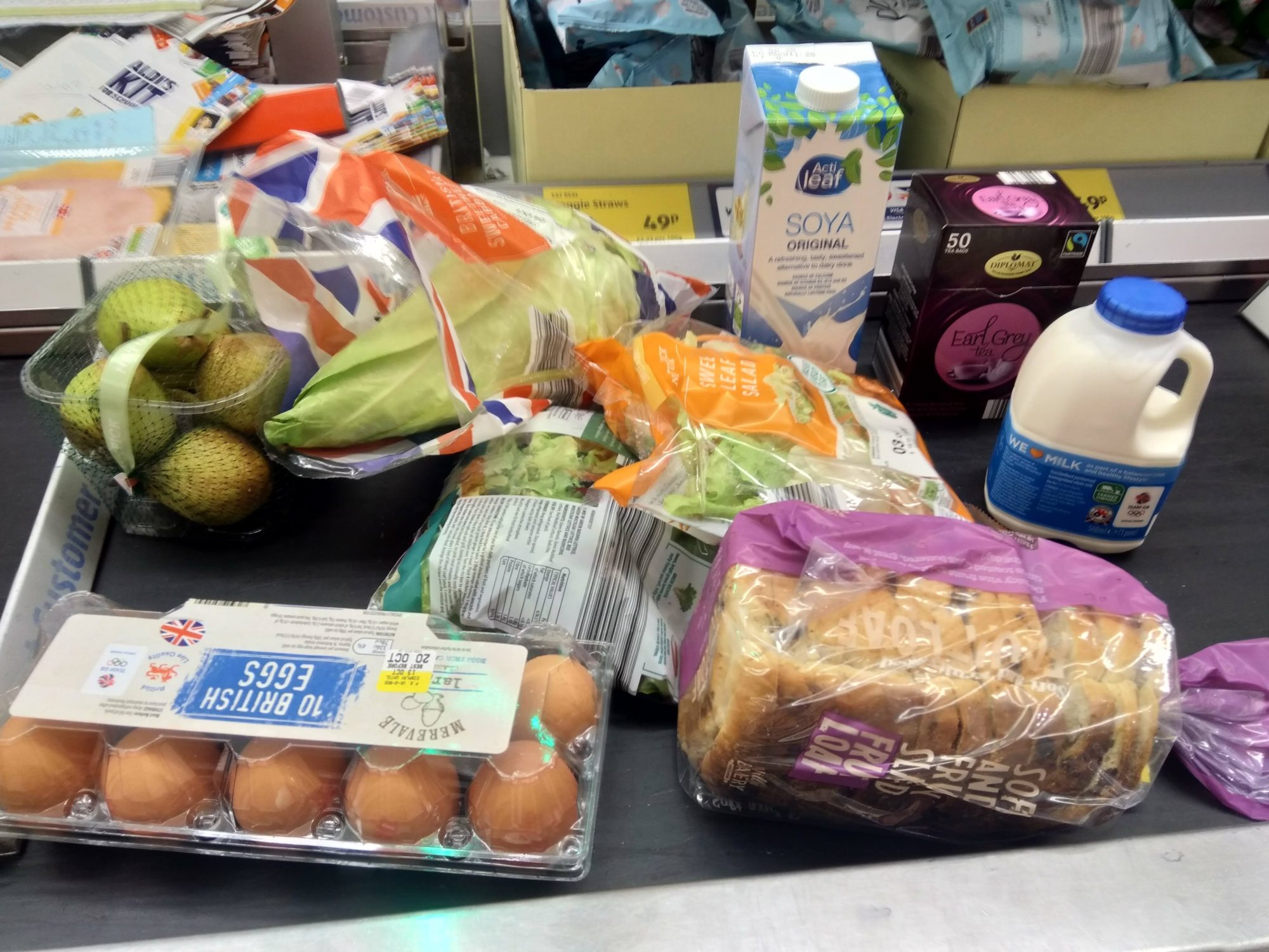 grocery shopping at Aldi Ormskirk