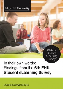 students using a laptop. Cover of survey report