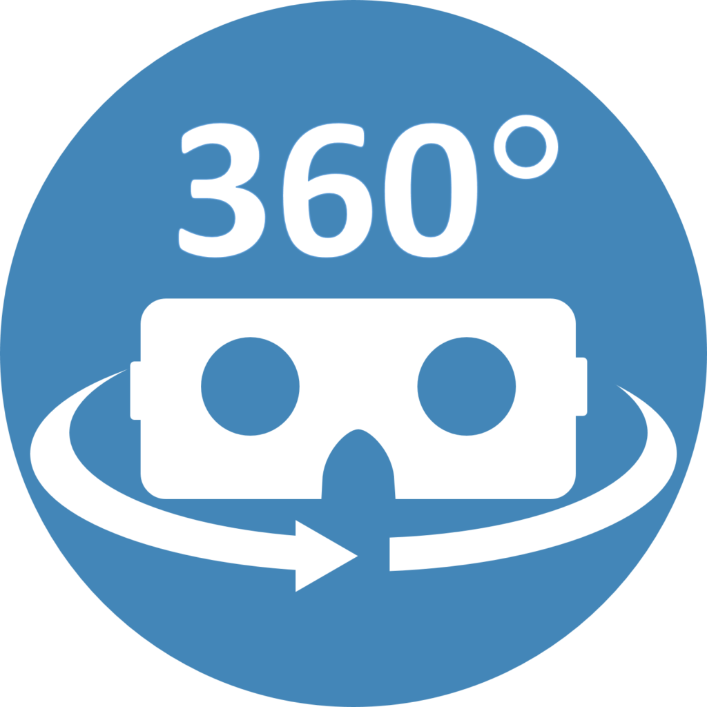 VR headset icon to mark link to 360 video.