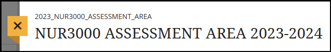Example of Assessment area name and ID. It's the module name and ID with Assessment Area at the end.