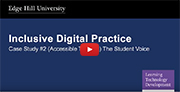 YouTube video - Accessible Tutoring (Blackboard Collaborate) - Student Voice.