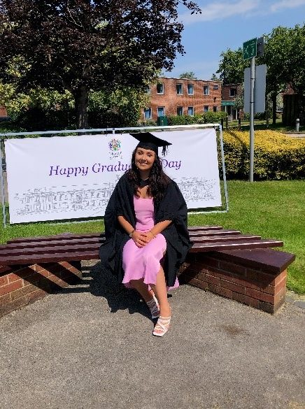 Photograph of Rachel at graduation