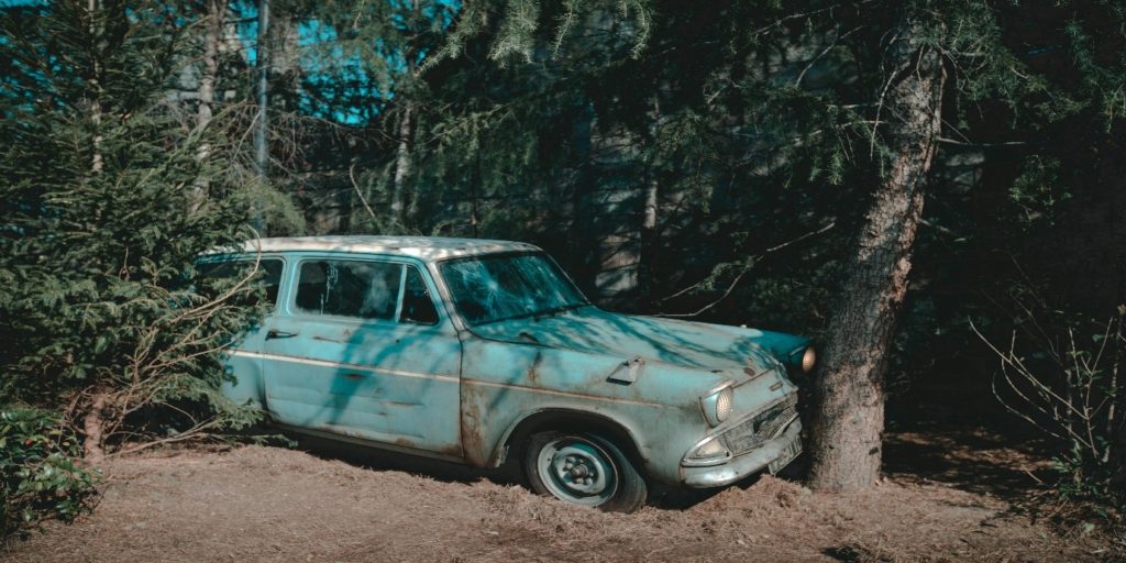 Weasley’s family car, Flying Ford Anglia.