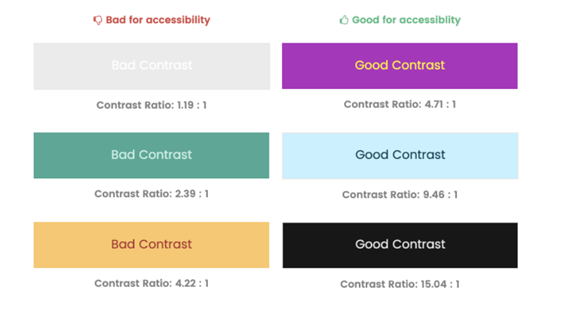 examples of good and bad contrast