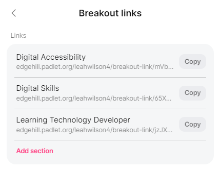 Share links with people you want to collaborate with