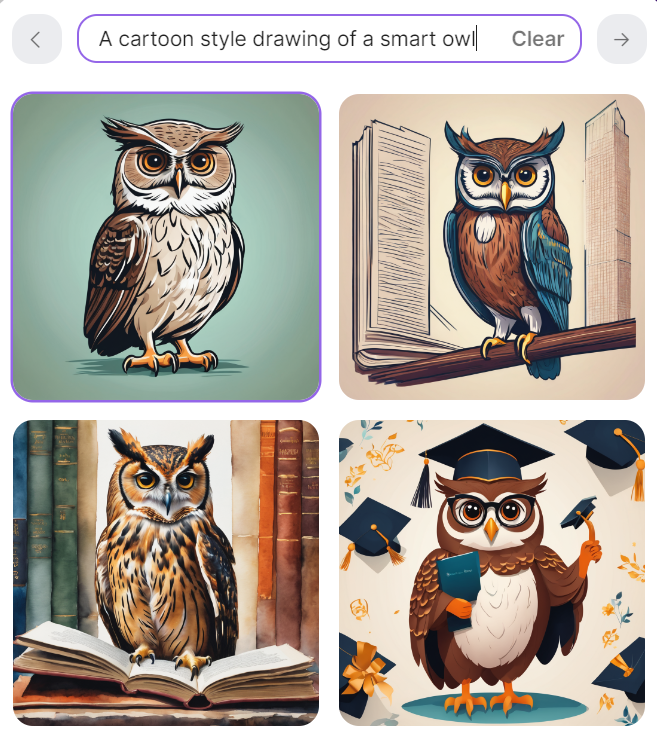 Enter a text prompt and AI will generate an image