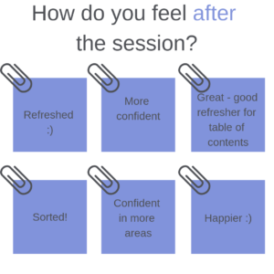 How do you feel after the session?