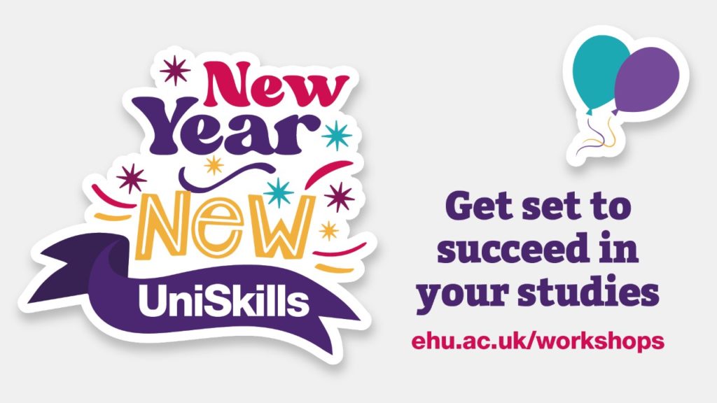 New year new UniSkills logo with a text that reads get set to succeed in your studies