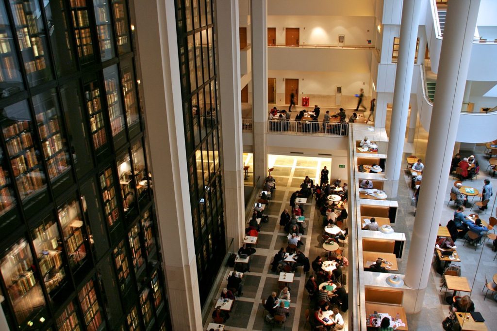 View of the King's Library at the British Library
